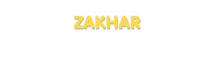 Der Vorname Zakhar