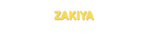 Der Vorname Zakiya
