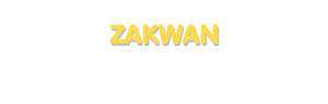 Der Vorname Zakwan
