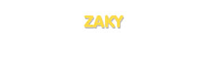 Der Vorname Zaky