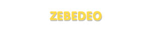 Der Vorname Zebedeo