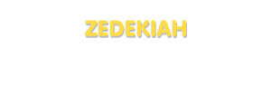 Der Vorname Zedekiah