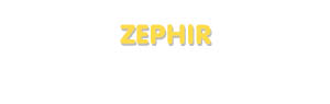 Der Vorname Zephir