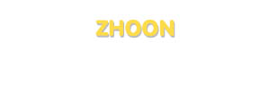 Der Vorname Zhoon