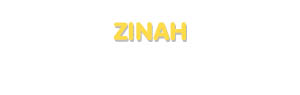 Der Vorname Zinah