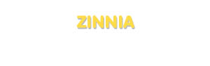 Der Vorname Zinnia
